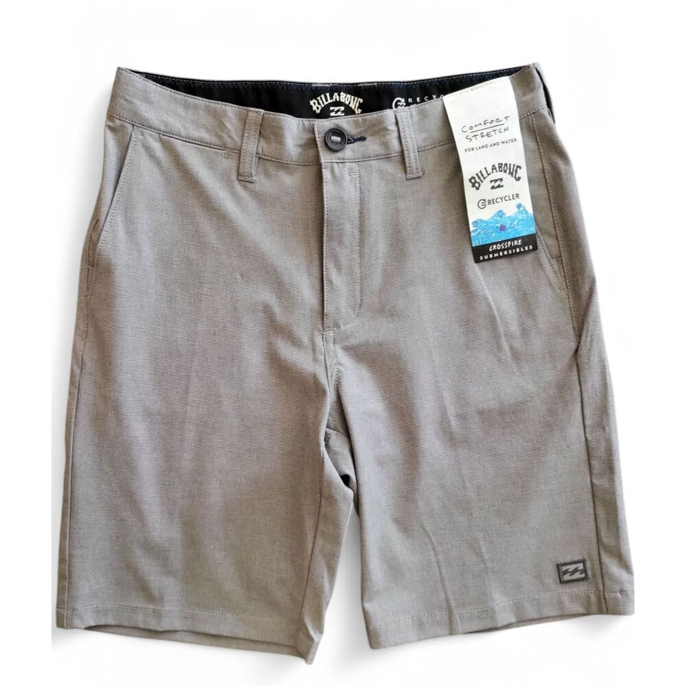 NWT BILLABONG Crossfire X Hybrid Submersibles Stretch‎ Boys Shorts Size 25